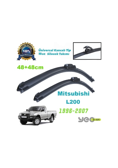 Yunus Emre Otomotiv Mitsubishi L200 Yeo Aeroflex Muz Silecek Takımı 1996-2007