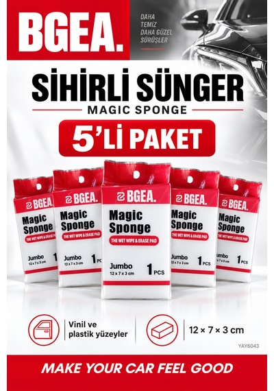 Bgea Sihirli Sünger Magic Sponge 5 Adet