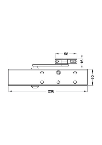 Hafele Dcl51 Sabitlemesiz Kapı Kapatıcı Standart Kollu, Gümüş Ren