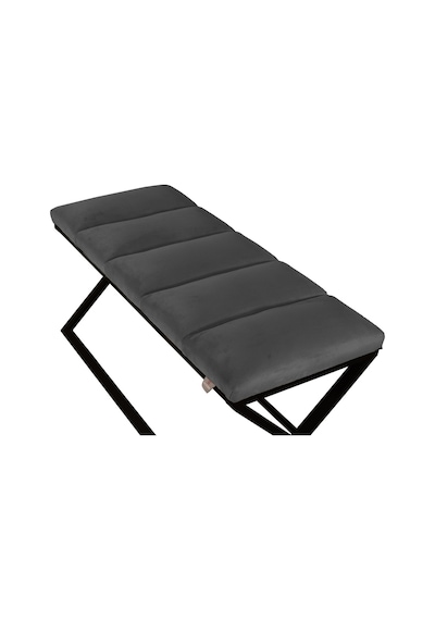 Varcera Black- Gri Dilimli Model Puf & Bench & Koltuk & Oturma Bankı & Yatak Odası Önü