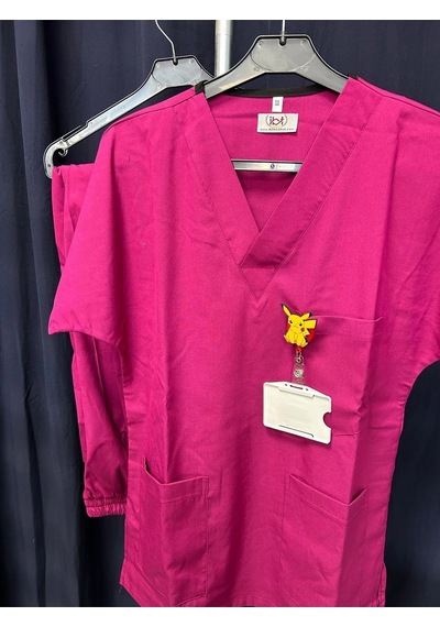 Doktor Hemşire Scrubs Üniforma Ligralı Fujya