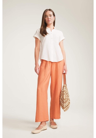 DeFacto Regular Fit Esnek Belli Cepli Düz Paça Pantolon F0984AX25SMOG327