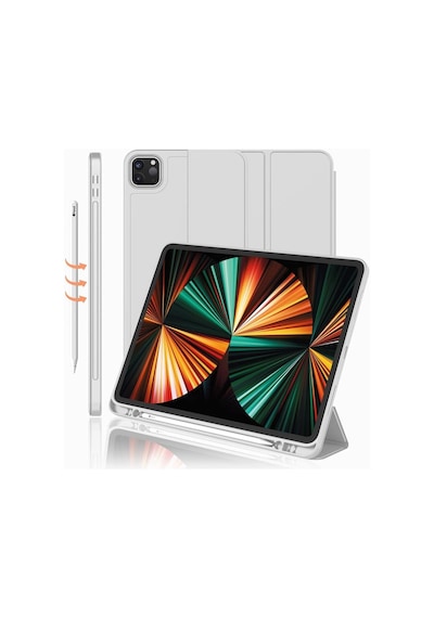 Apple Uyumlu iPad Pro 11 4. Nesil 2022 Kılıf Kalem Bölmeli Smart Case A2435 A2759 A2761 A2762