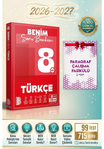 Benim Hocam 8. Sınıf Türkçe Soru Bankası Benim Hocam