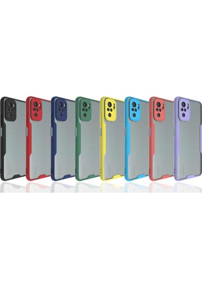 Realme C21 ile Uyumlu Kapak Colorful Kamera Korumalı Silikon Kılıf