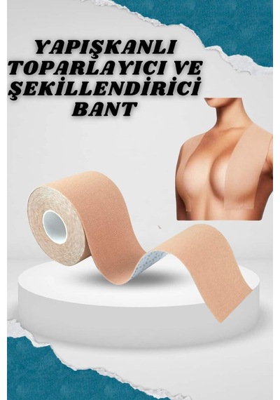 Hepsibayi Toparlayıcı Göğüs Bandı Şekillendirici Ten Rengine Uygun Esnek Hassas Ciltlere Uygun Bej