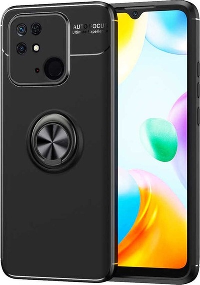 Xiaomi Redmi 10c Kılıf Zore Ravel Silikon Kapak Siyah