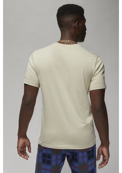 Nike Jordan Holiday Ss Crew Beige Baskılı Erkek Günlük Tişört Bej