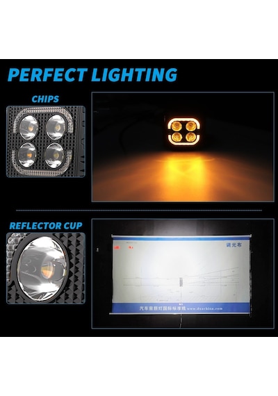 Off Road 3 İnç Led Aydınlatma Kaput Üstü Led Tampon Gündüz Led Ve Sis Farı Projektör Lambası Seti