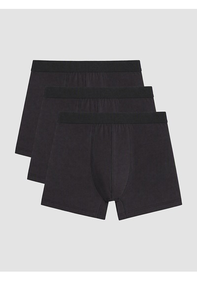 LC Waikiki Lc Waıkıkı Siyah Pamuklu Esnek Erkek Boxer 3'lü Paket