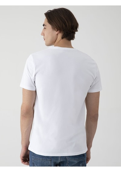 Ltb Basic Slim Fit Erkek T-Shırt Beyaz 012248451560033 - 100 Beyaz