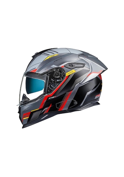 Nexx Sx.100r Gridline Full Face Motosiklet Kaskı 67584 Gri Kırmızı