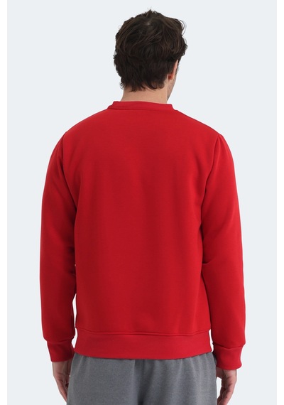 Slazenger Megar I Erkek Kırmızı Sweatshırt Kırmızı
