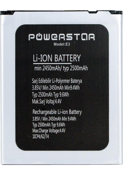 Vestel Uyumlu Venüs E3 Pil Batarya 2500Mah Powerstar
