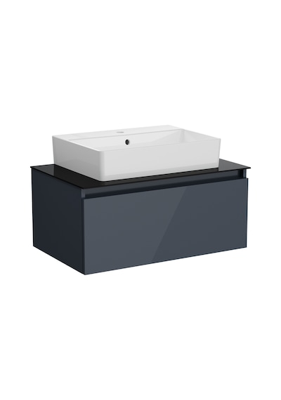 VitrA Nuo 67693 Lavabo Dolabı Parlak Antrasit Çanak Lavabolu 80 CM Parlak Antrasit VitrA Nuo 67693 Lavabo Dolabı Parlak Antrasit Çanak Lavabolu 80 CM Parlak Antrasit