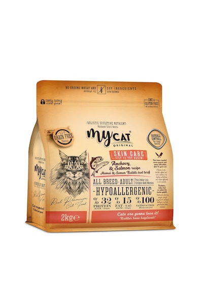 Mycat Original Az Tahıllı Hamsi & Somon Balıklı Skin Care Yetişkin Kedi Maması 2kg