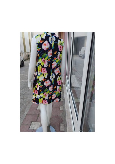 Çınar Boutique Bisiklet Yaka Mini Elbise-renkli - 36 Renkli Renkli