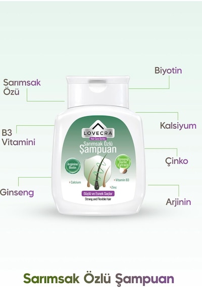Sarımsak Özlü Şampuan Dökülme Karşıtı Saç Güçlendirici Besleyici Canlılık 290 Ml Tüm Saç Tipleri