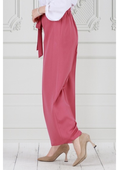 Sevitli Halka Detay Bol Paça Pantolon-pembe-3676-pembe Pembe