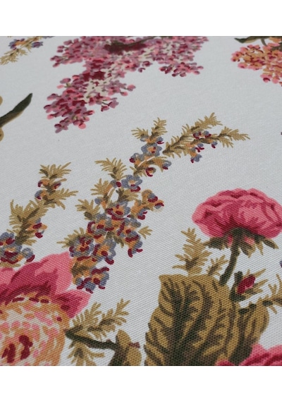 1adet Rattan Arkalıklı Sandalye Minderi Kalınlık 4cm İngiliz Gülü Pembe