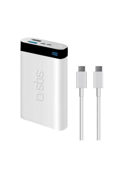 Sbs İntelligent Fast Charge 10.000mAh Led 2M Type-C Powerbank