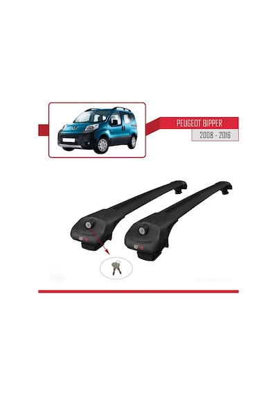 Peugeot Bipper 2008-2016 Arası İle Uyumlu Ace-1 Ara Atkı Tavan Barı Siyah