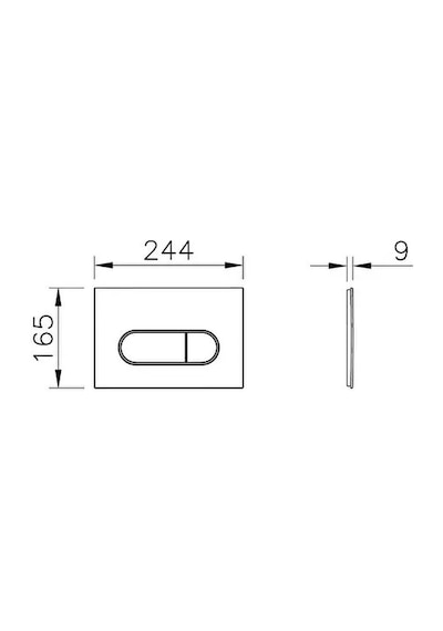 VitrA Root Round Kumanda Paneli, Beyaz 740-2200