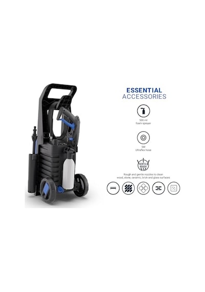 Classic Yüksek Basınçlı Yıkama Makinesi 120 Bar - Teraslar, Arabalar Ve Dış Mekan Temizliği İçin Kullanımı Kolay 1600 W
