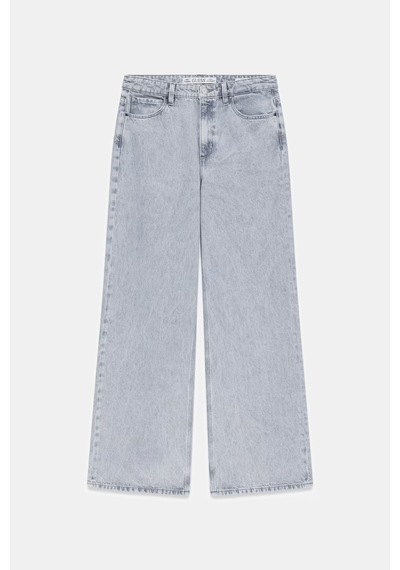 Guess Regen Relaxed Fit Geniş Paça Kadın Jean Pantolon W6ga1ad0711 Gri