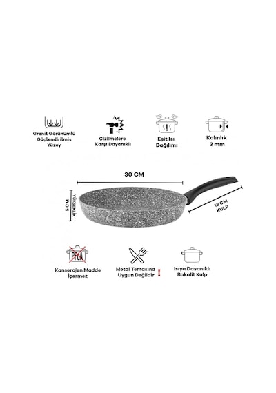 Taç Ultra Granit Tava 30Cm
