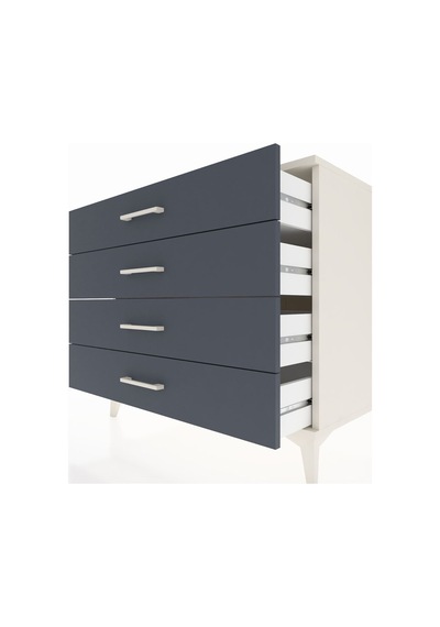 Kronos Şifonyer 4 Çekmeceli 88x59x80 Aytaşı-antrasit Aytaşı