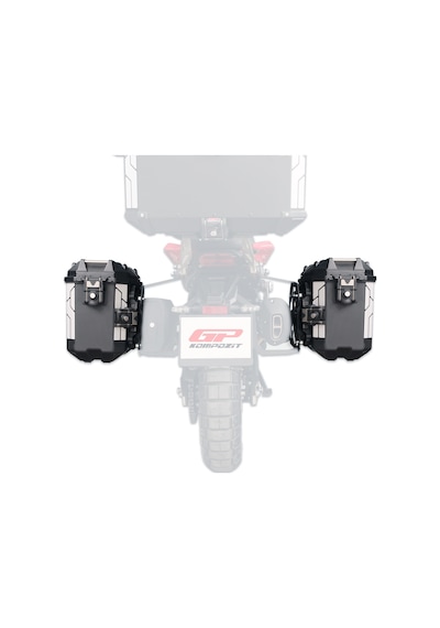 GP Kompozit Universal 26 lt x 2 Plastik Motosiklet Yan Çanta Seti Siyah