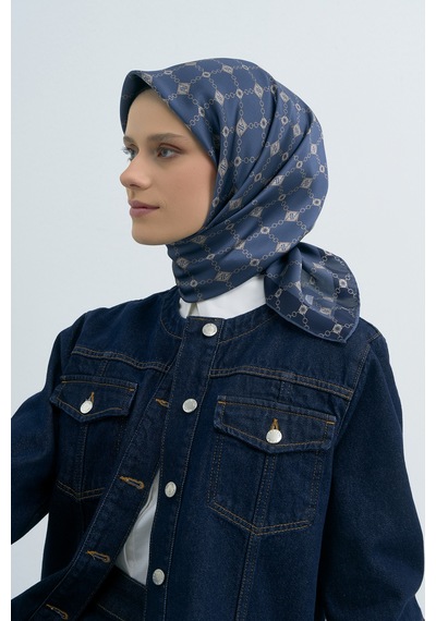 Armine Saf İpek Sura Eşarp-2026 İlkbahar-yaz- 953000d Lacivert