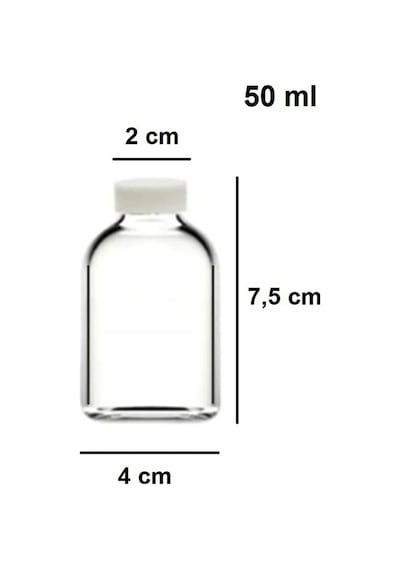 Rotanev 12 Adet Cam 50 ML Mini Shot Ginger Detox Şişe Plastik Sızdırmaz Kapaklı Kolonya Koku Süs Küçük Şişe