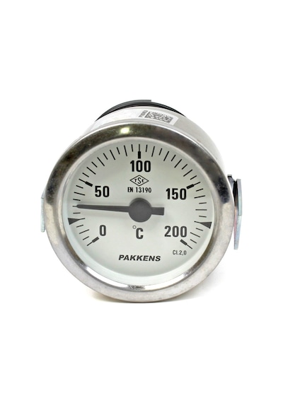 Pakkens 60 MM 200 C Derece 1 Metre Kablolu Göstergeli Gazlı Termometre