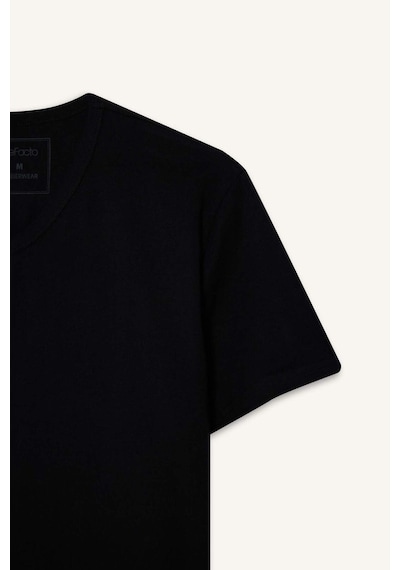 Defacto Slim Fit Dar Kesim V Yaka Üst L4884az26spbk27 Siyah-bk27