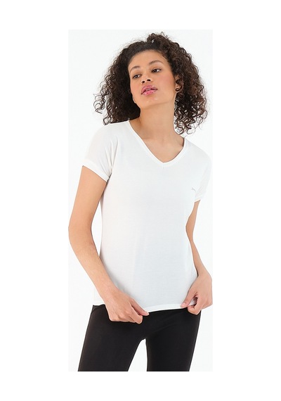 Slazenger Play Kadın Kısa Kol T-shirt Ekru St12tk291-122 001