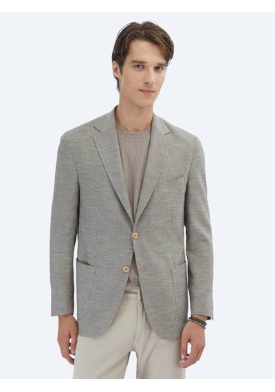 Kip Kahverengi Desenli Modern Fit Ceket Kahverengi Kip Kahverengi Desenli Modern Fit Ceket Kahverengi