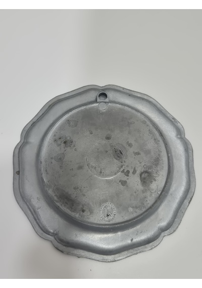 Vintage Zınn Çerçeveli Dekoratif Pulmonaria Officinalis Bitkisi Temalı Duvar Tabağı 10cm 007