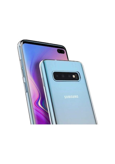Noktaks - Galaxy S10 Plus Uyumlu Kılıf Şeffaf Esnek Soft Süper Silikon Kapak - Renksiz - T7832