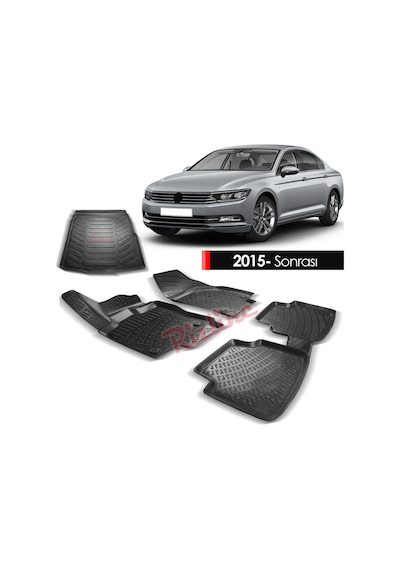 Vw Passat B8 Paspas Bagaj Havuzu 3D Rizline Set 2015- Sonrası