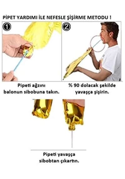 Hatim Töreni Temalı Gold Folyo Harf Yeşil Beyaz Balonlu Hatim Kutlaması Süsü Beyaz - Yeşil