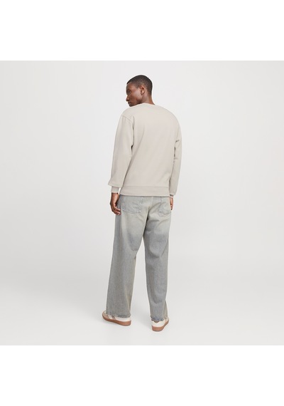 Jack & Jones Jack&jones Star Basic Erkek Bej Bisiklet Yaka Sweatshirt Bej