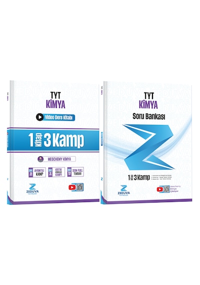 Zeduva Yayınları Meschemy Kimya TYT Kimya 1 Kitap 3 Kamp Video Ders Kitabı ve Soru Bankası Seti