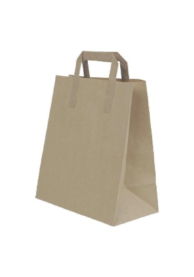 Gizpak Esmer Kraft Kağıt Çanta 25x28x14 Cm 50 Adet