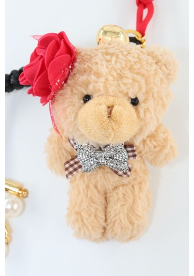 Anahtarlık Çanta Charm. Ayna Süsü. Çanta Aksesuarı. Anahtarlık Peluş Ayıcık Örme Ip Çanta Charmı.