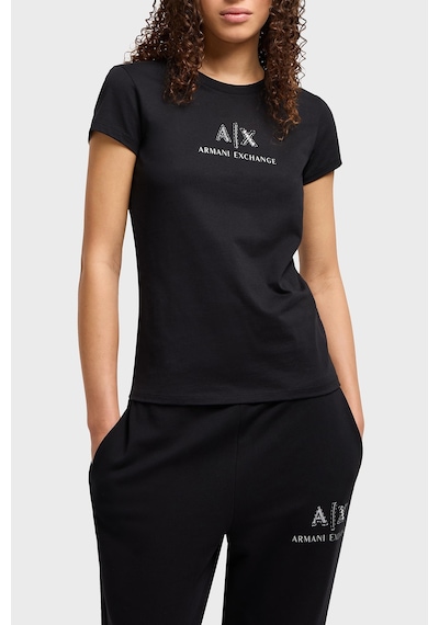 Armani Exchange Bayan T Shirt Xw000386 Af10354 Uc001 Siyah Siyah