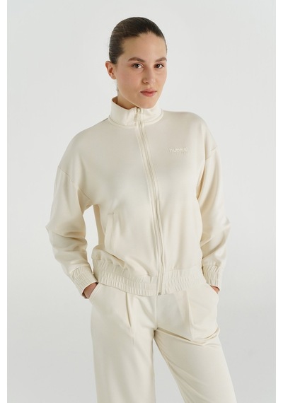 Hummel Sabrına Zıp Jacket Kadın Fermuarlı Ceket Krem