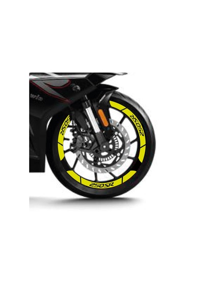 Neon Sarı Cf Moto 250 Sr Geniş Jant Sticker Etiket Modeli