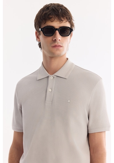 Avva Erkek Taş Kıvrılmaz Polo Yaka %100 Pamuk Basic Regular Fit T-shirt B001032